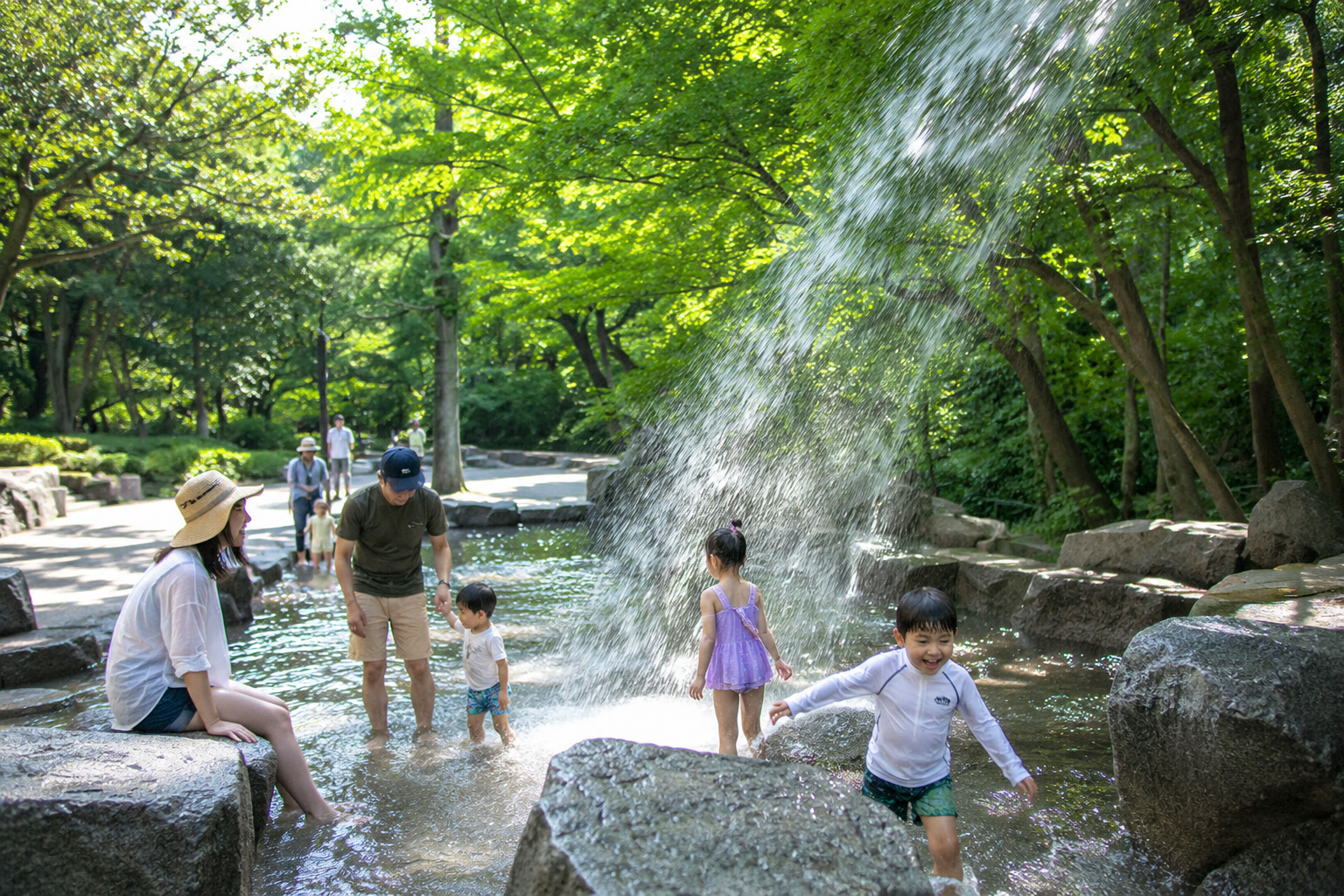 林試の森公園 じゃぶじゃぶ池